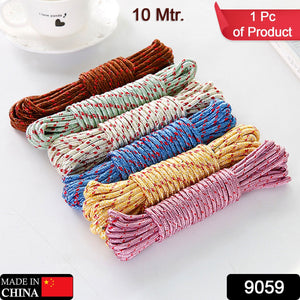Clothesline rope, 10 meters, heavy duty for drying and crafting