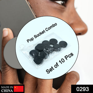 Transparent pouch containing mobile pop holders
