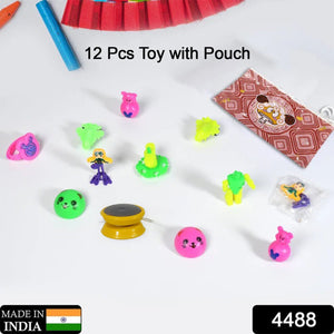 Plastic toys in assorted pouch