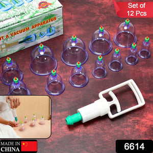 Relaxation cupping set for therapeutic use.