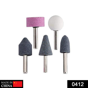 Abrasive stones in different colours on shanks.