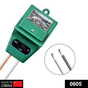 3-way pH meter for accurate soil testing.
