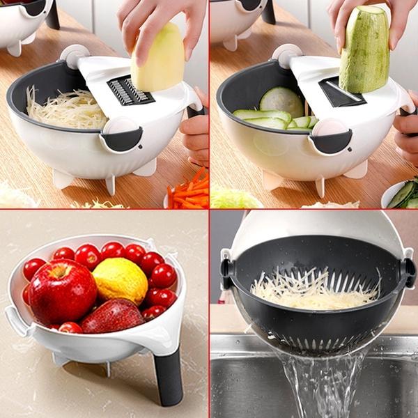 10 in 1 Multifunctional Vegetable Fruits Cutter / Slicer Shredder with Rotating Drain Basket Home & Kitchendarling lifestyle