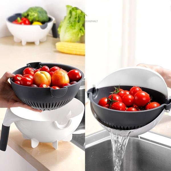 10 in 1 Multifunctional Vegetable Fruits Cutter / Slicer Shredder with Rotating Drain Basket Home & Kitchendarling lifestyle