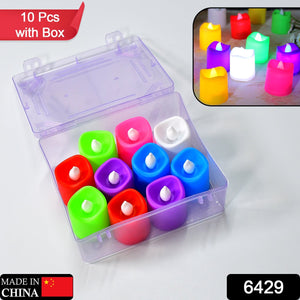 Set of LED tealight candles for festive occasions, battery powered