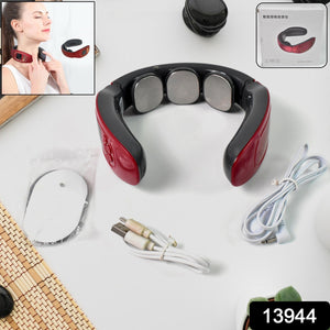 3 Heads Smart Electric Neck and Back Pulse Massager (1 Pc)