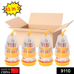 Steel screwdriver set with 30 bits
