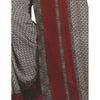 Generic Womens Georgette Digital Printed Saree (Grey, Red, 6.25 Mtr)