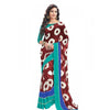 Generic Womens Geogrette Saree with Blouse Digital Printed Saree (Brown, 6.25 Mtr)