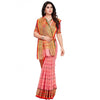 Generic Women's Kota Doria Cotton Woven Butta Saree With Blouse (Pink, 5-6 Mtrs)