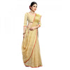 Generic Women's Kota Doria Cotton Checked Saree With Blouse (Beige, 5-6 Mtrs)