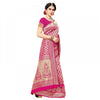 Generic Women's Jacquard Silk Kanjivaram Jacquard Silk Saree With Blouse (Pink, 5-6 Mtrs)