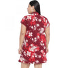 Generic Women's Shirt Maroon Dress (Color:Maroon, Material:Polyester)
