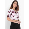 Generic Women's Casual Tie And Dye Purple Top (Color:Purple, Material:Rayon)
