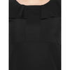 Generic Women's Fit And Flare Black Dress (Color:Black, Material:Polyester)