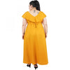 Generic Women's Fit And Flare Yellow Dress (Color:Yellow, Material:Polyester)