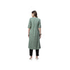 Generic Women's Cotton Printed Flex Kurti (Green, Cotton)