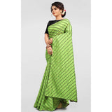 Generic Women's Vichitra Saree with Blouse (LightGreen, 5-6 Mtrs)