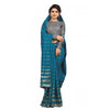 Generic Women's Vichitra Saree with Blouse (Rama, 5-6 Mtrs)