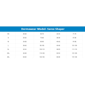 Dermawear Women's 4D Stretch Saree Shapewear (White)