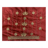 Generic Women's Cotton Silk Self Design Unstitched Blouse Piece (Maroon, 80-100 cm)