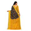 Generic Women's Georgette Printed Saree With Unstitched Blouse (Yellow)