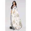 Generic Women's Viscose Rayon Printed Saree With Unstitched Blouse (Black)