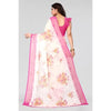 Generic Women's Viscose Rayon Printed Saree With Unstitched Blouse (Pink)