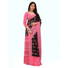 Generic Women's Georgette Printed Saree With Unstitched Blouse (Pink)