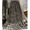 Generic Women's Satin Patta Printed Saree With Unstitched Blouse (Grey)