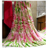 Generic Women's Satin Patta Printed Saree With Unstitched Blouse (Pink)