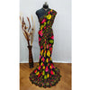 Generic Women's Georgette Printed Saree With Unstitched Blouse (Black)