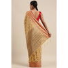 Generic Women's Chanderi Cotton Printed Saree With Unstitched Blouse (Yellow, 5-6 Mtrs)