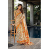 Generic Women's Cotton Printed Saree With Unstitched Blouse (Beige, 5-6 Mtrs)