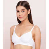 Enamor A042 Women's Cotton Everyday Non Padded And Wirefree Bra (White)