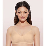 Enamor A042 Women's Cotton Everyday Non Padded And Wirefree Bra (Skin)