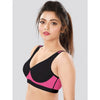 Dermawear SB-1102 Women's 4D Stretch Sports Bra (Black-Pink)