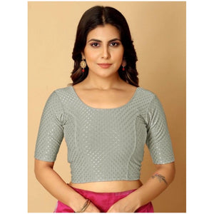 Generic Pack Of_2 Women's Hosiery Short Sleeves Round Neck Non-Padded Blouse (Grey)