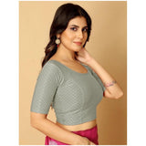 Generic Pack Of_2 Women's Hosiery Short Sleeves Round Neck Non-Padded Blouse (Grey)