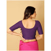 Generic Pack Of_2 Women's Hosiery Short Sleeves Round Neck Non-Padded Blouse (Purple)
