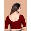 Generic Pack Of_2 Women's Hosiery Short Sleeves Round Neck Non-Padded Blouse (Maroon)