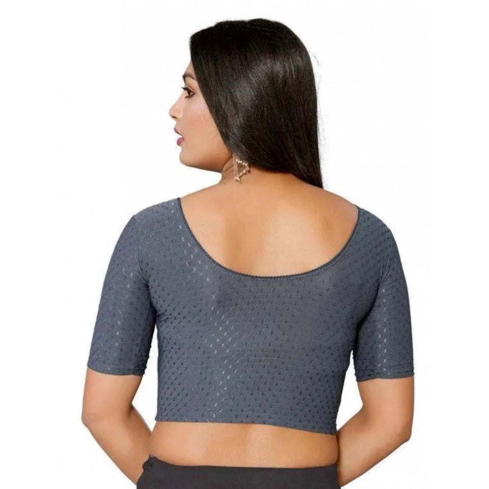 Generic Pack Of_2 Women's Hosiery Short Sleeves Round Neck Non-Padded Blouse (Grey)