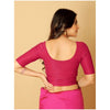 Generic Pack Of_2 Women's Hosiery Short Sleeves Round Neck Non-Padded Blouse (Pink)