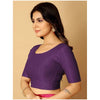 Generic Pack Of_2 Women's Hosiery Short Sleeves Round Neck Non-Padded Blouse (Purple)