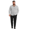Generic Mens Casual Cotton Solid Full Sleeve Shirt (Grey)