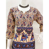 Generic Women's Cotton Jaipuri Printed 3-4th Sleeve Co ord Set (Multicolor)