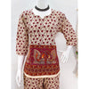 Generic Women's Cotton Jaipuri Printed 3-4th Sleeve Co ord Set (Multicolor)