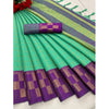Generic Women's Cotton Silk Printed Saree With Unstitched Blouse 5.5Mtr (Green)