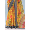 Generic Women's Linen Digital Print Saree With Unstitched Blouse 5.5Mtr (Multicolor)