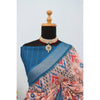 Generic Women's Linen Digital Print Saree With Unstitched Blouse 5.5Mtr (Multicolor)